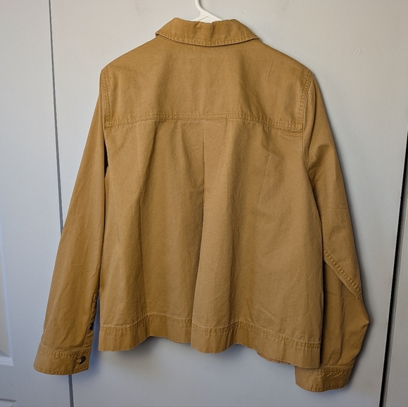 MADEWELL Plus Size Military Loose Fit Jacket Size XXL 100% Cotton Yellow/Tan - Picture 9 of 11